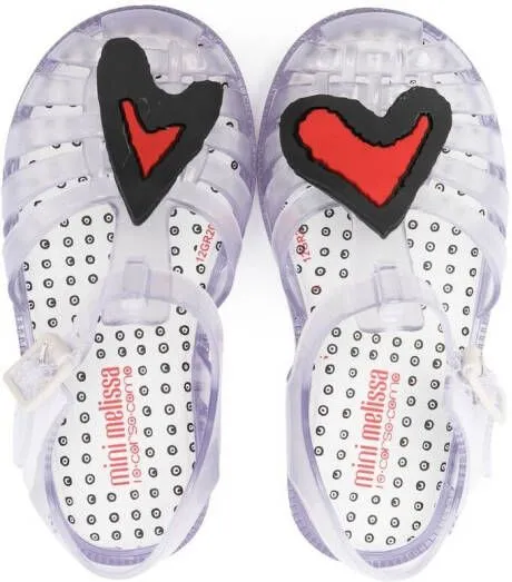 Blue 10 CORSO COMO Heart-Embellished Jelly Sandals