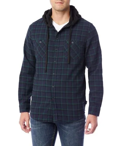 2018 Black Switchback Flannel Hoodies Men UNIONBAY