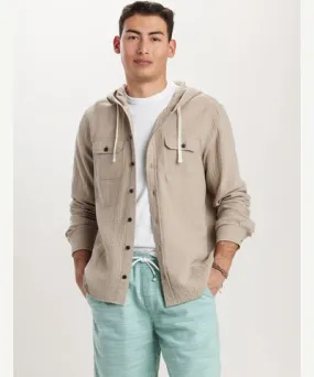 2024 Import Hughie Gauze Button-Up Hoodies Men UNIONBAY