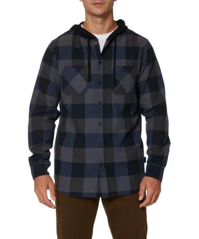 2022 UNIONBAY True Navy Plaid Flannel Hoodies Men