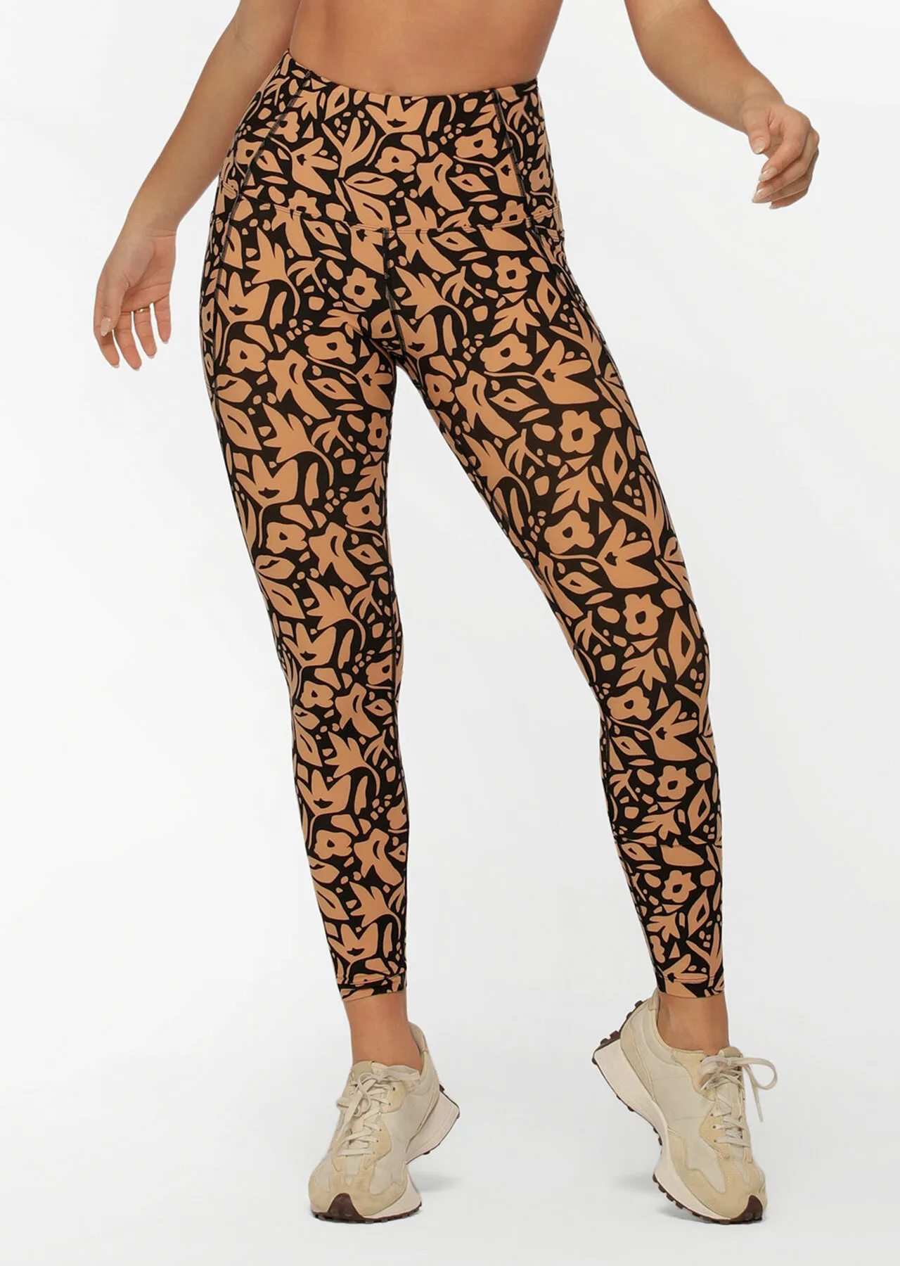 Floral Full Length Leggings with Phone Pocket by Abstract | Lorna Jane Australia