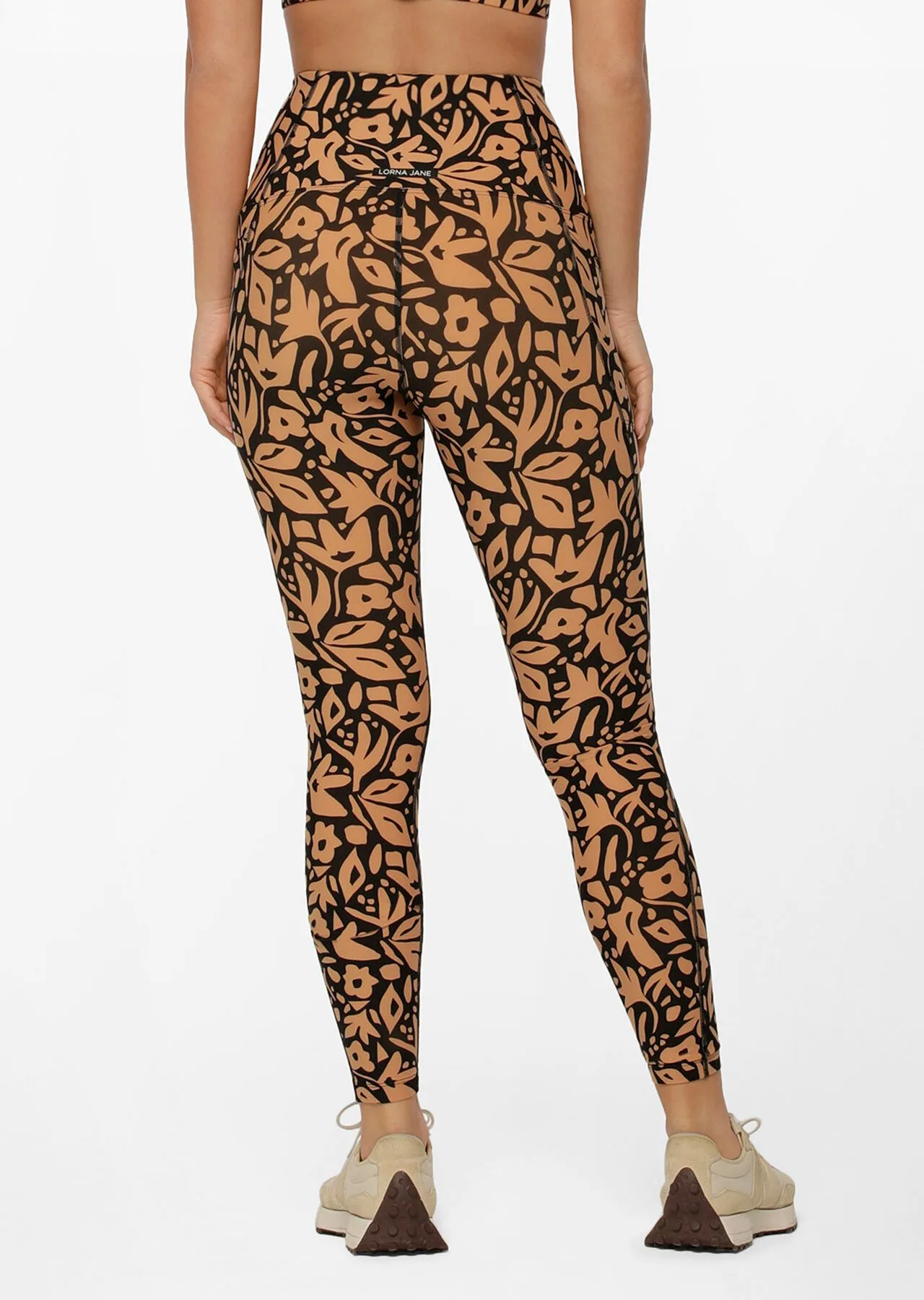 Floral Full Length Leggings with Phone Pocket by Abstract | Lorna Jane Australia