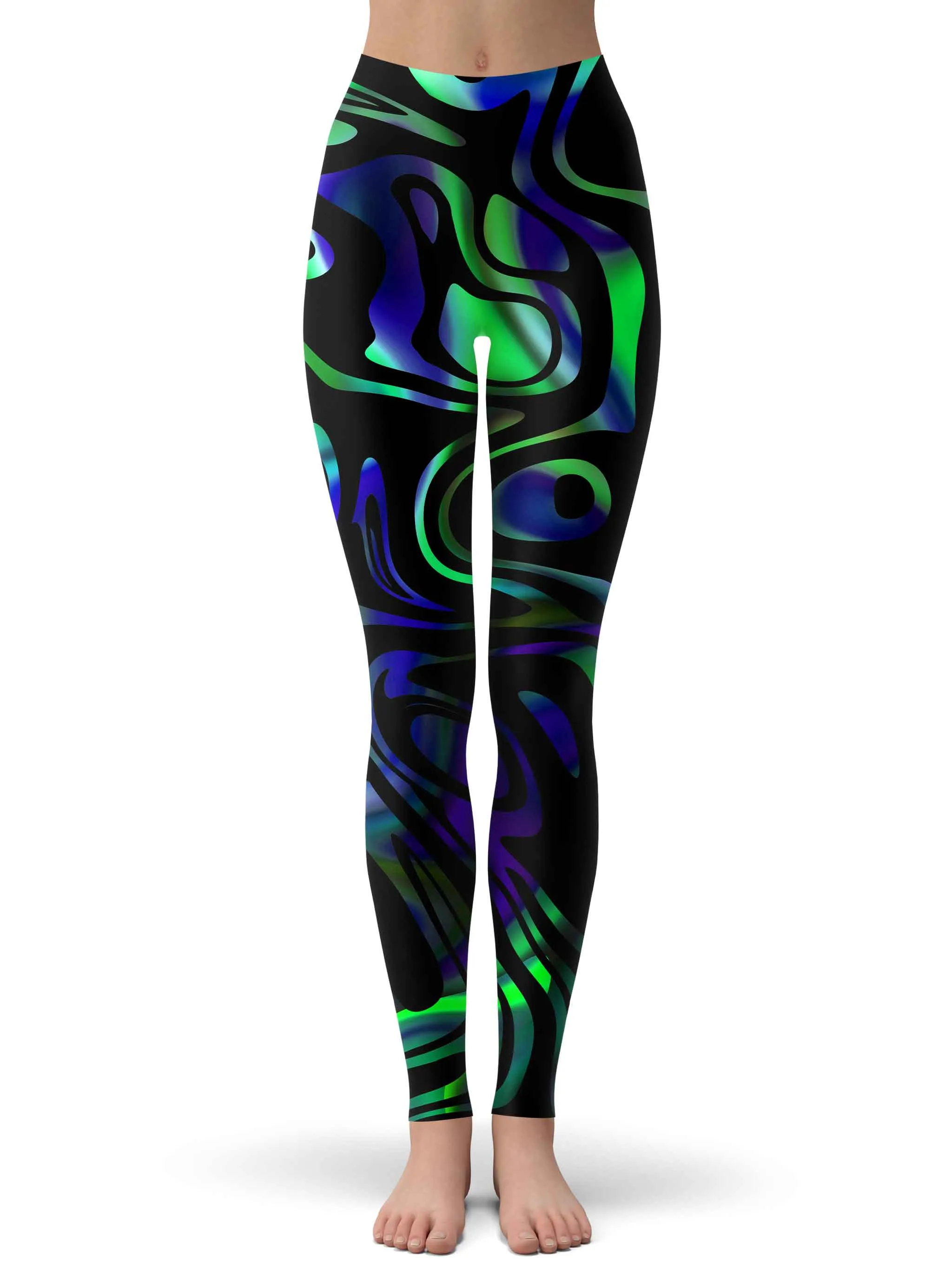 Abstract Net Pattern Leggings