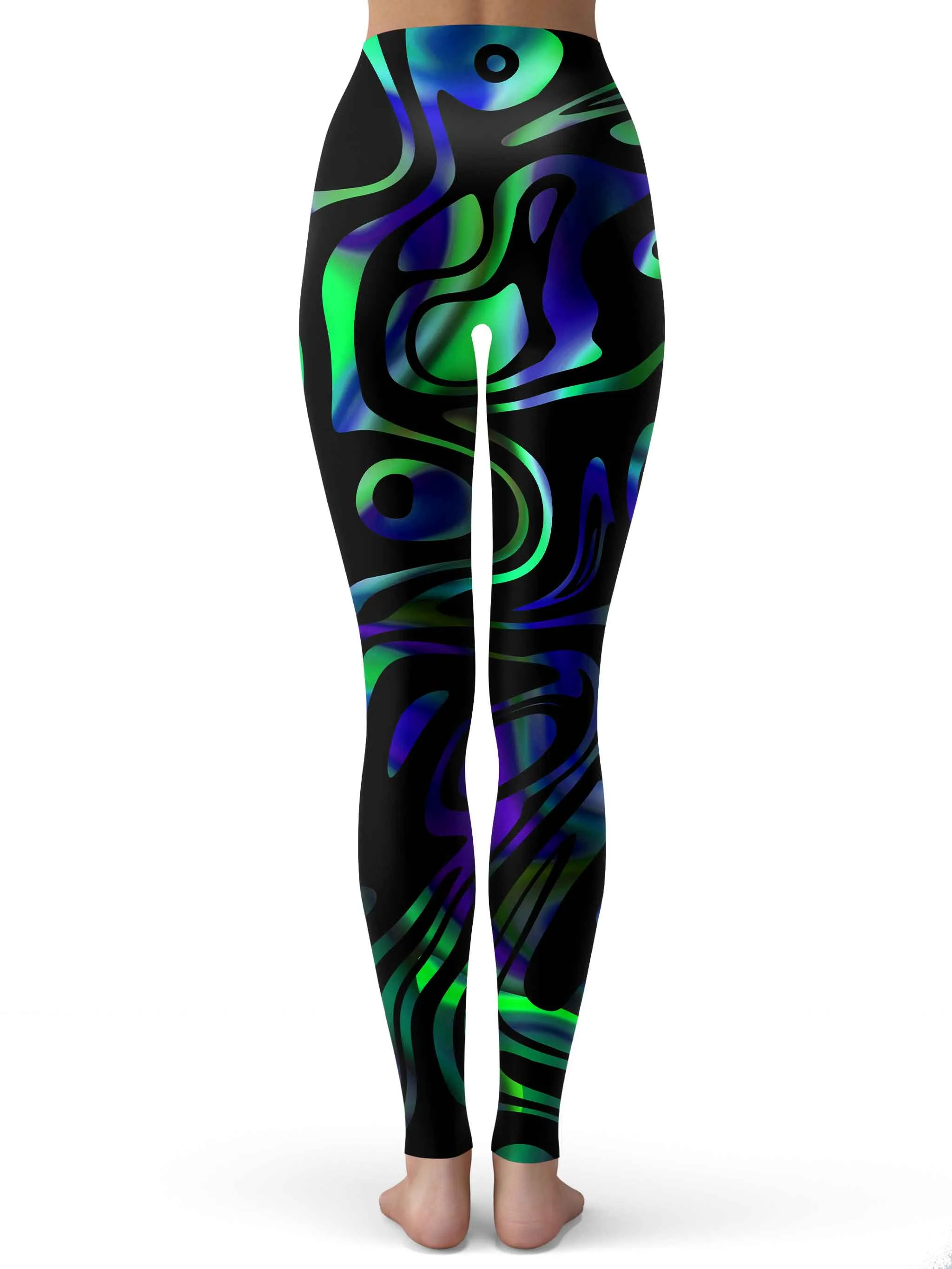 Abstract Net Pattern Leggings