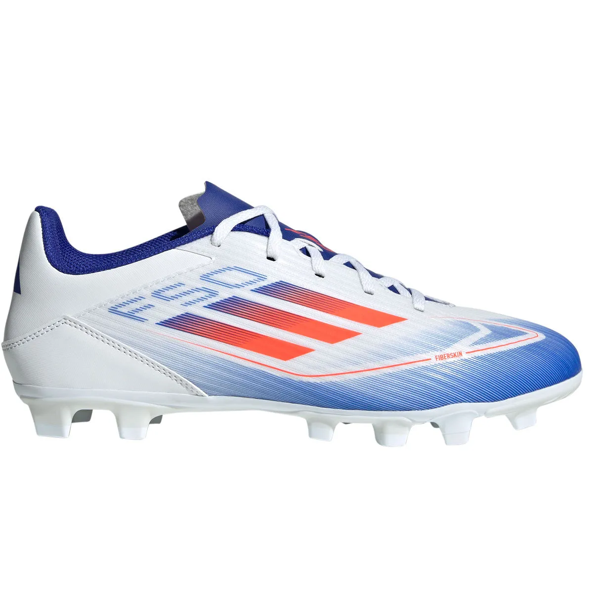 adidas F50 Club FxG Soccer Cleats - White/Red/Lucid Blue