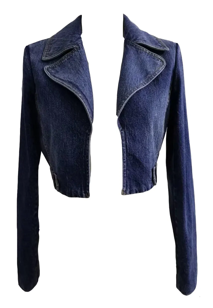 Alice + Olivia Denim Jacket Yardley Lola Blue