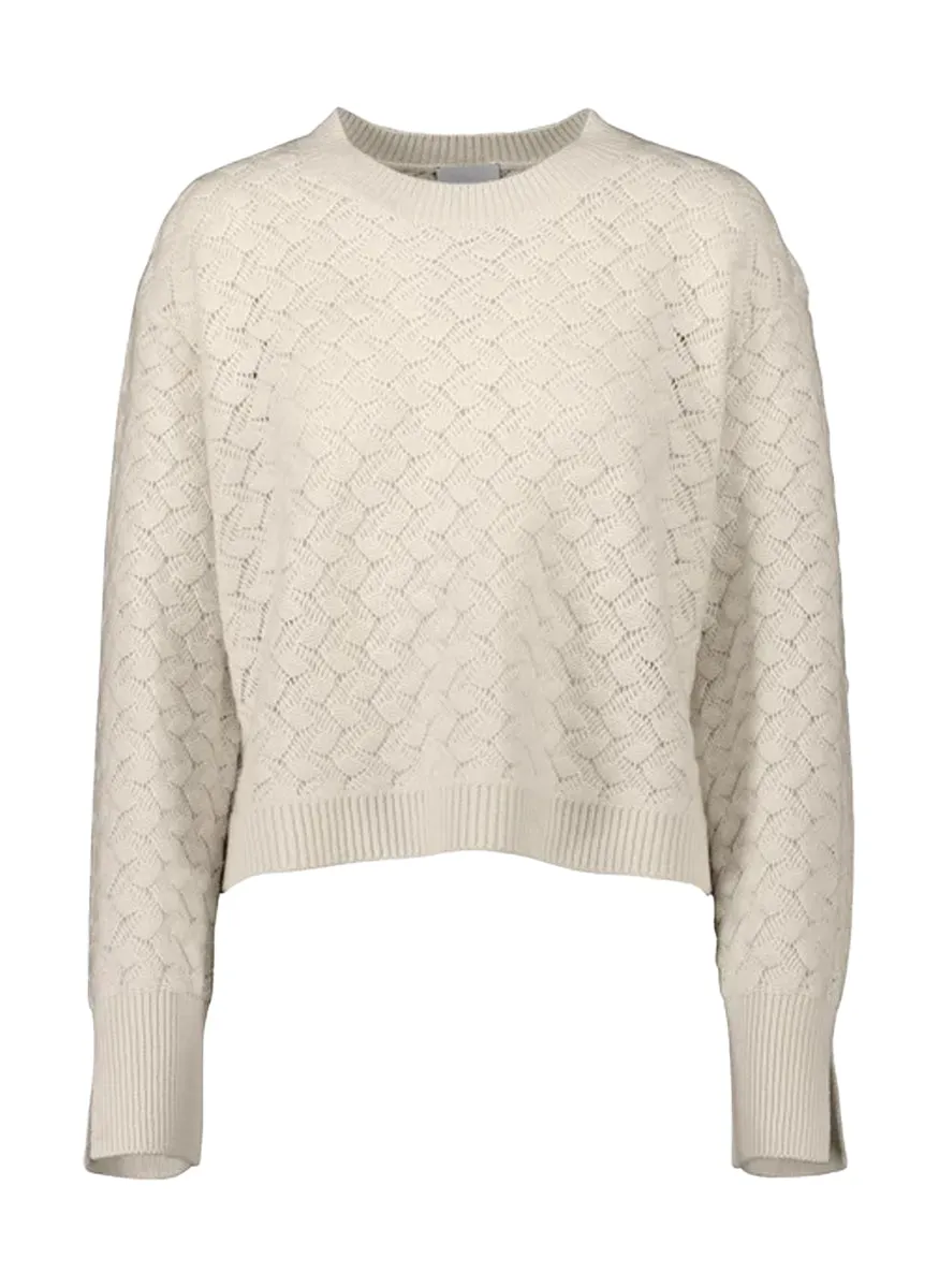 Allude Wool Cashmere Pattern Sweater