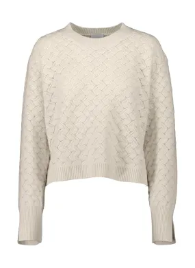 Allude Wool Cashmere Pattern Sweater