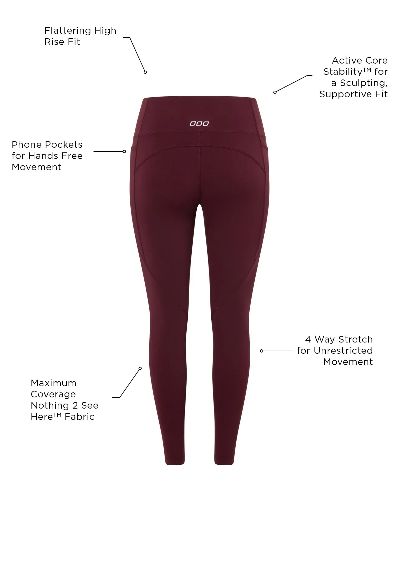 Tech Ankle Biter Leggings with Phone Pocket by Amy | Red | Lorna Jane Australia