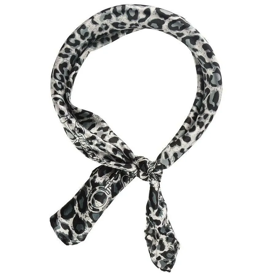 Animal Print Satin Bandana