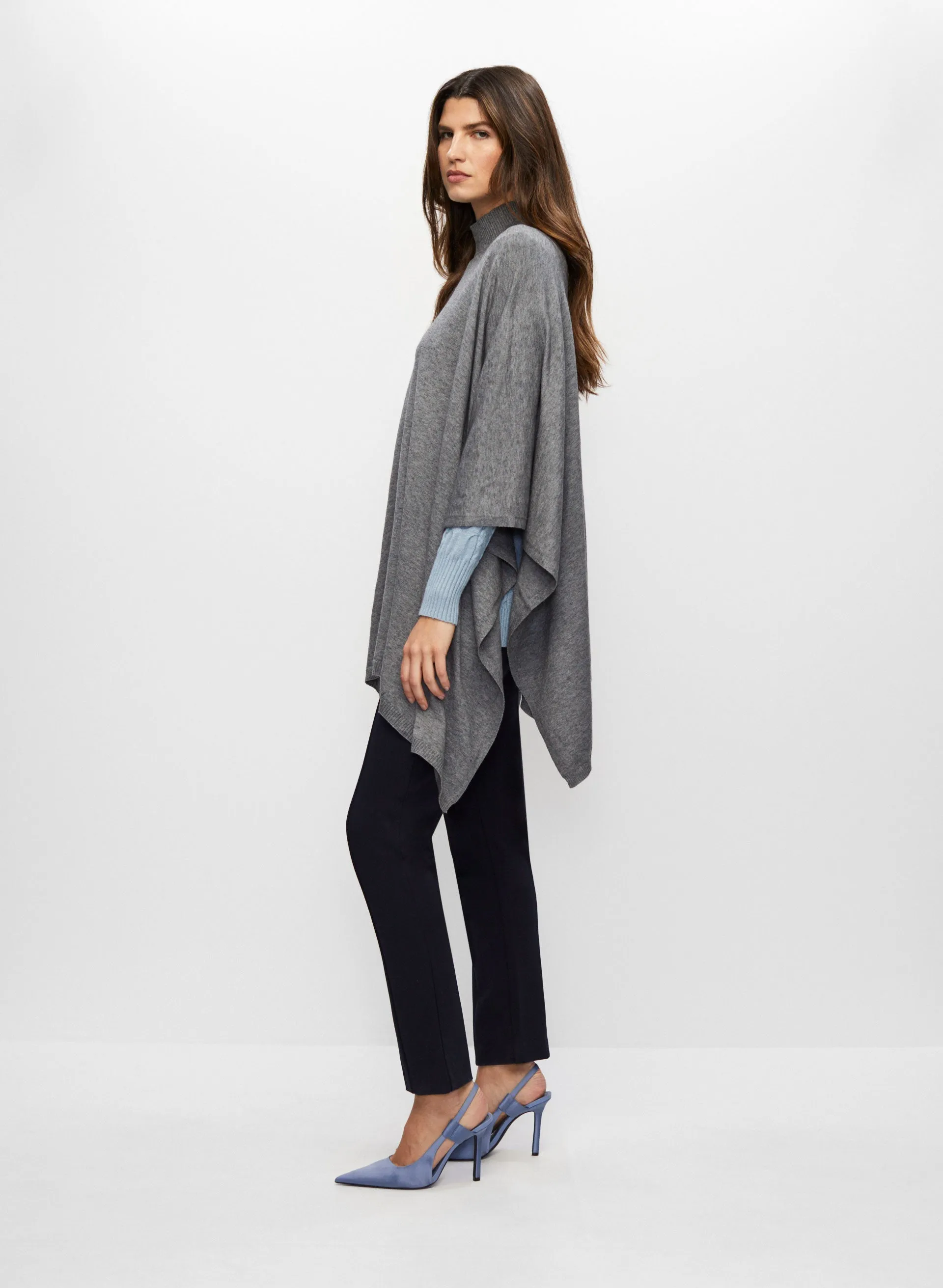 Asymmetrical Neck Poncho: Shop Now