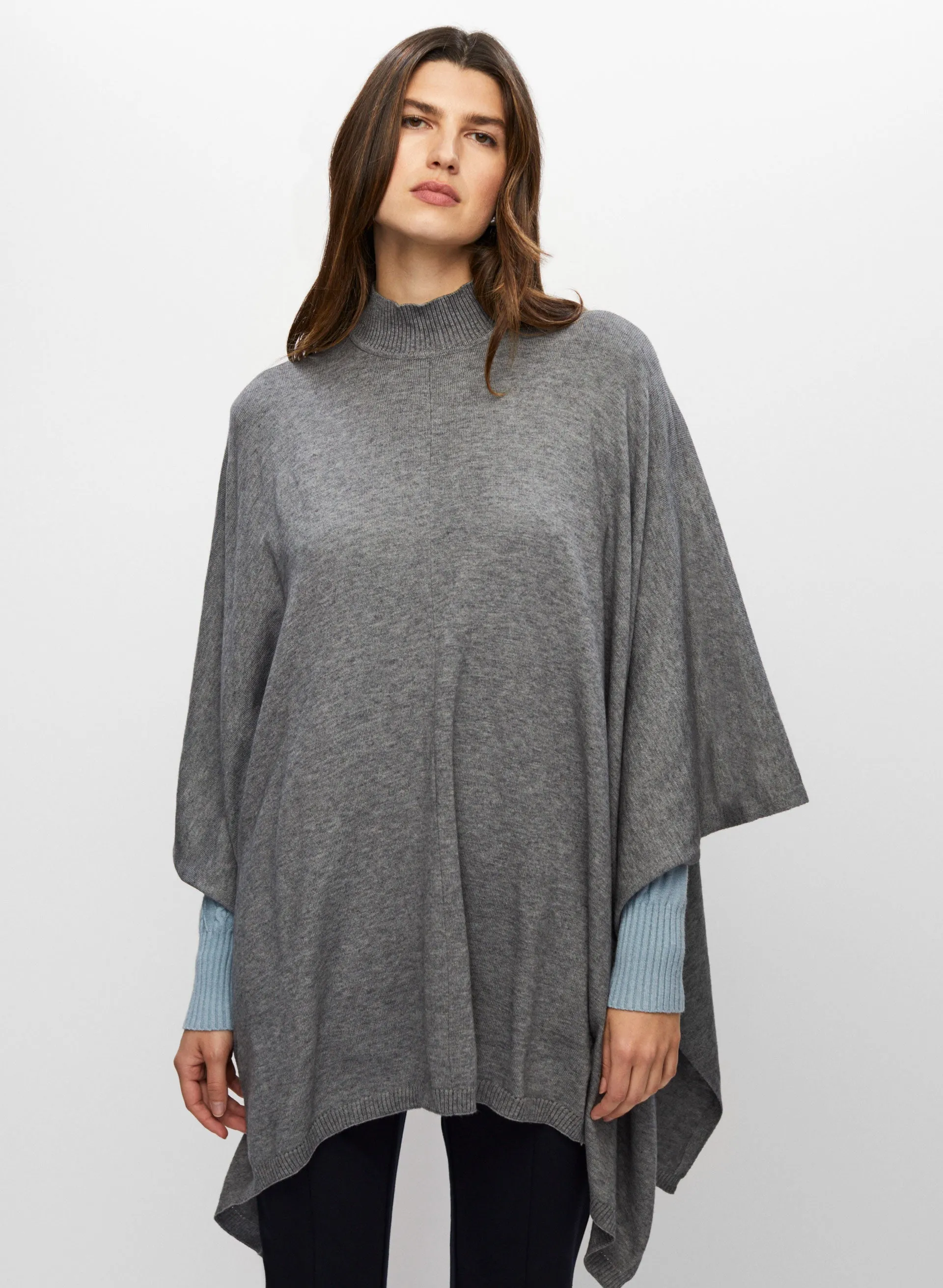 Asymmetrical Neck Poncho: Shop Now