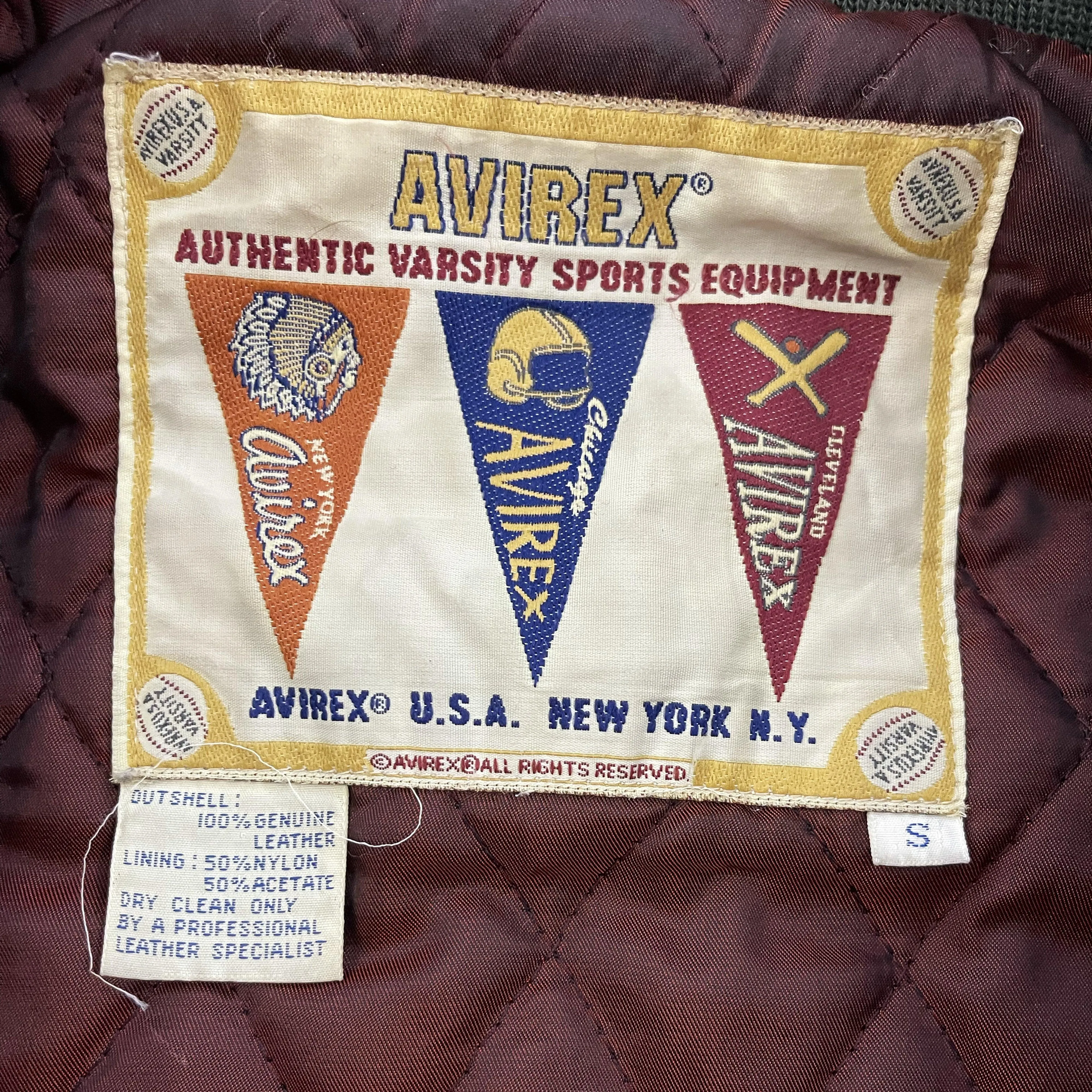 Avirex Leather College Jacket