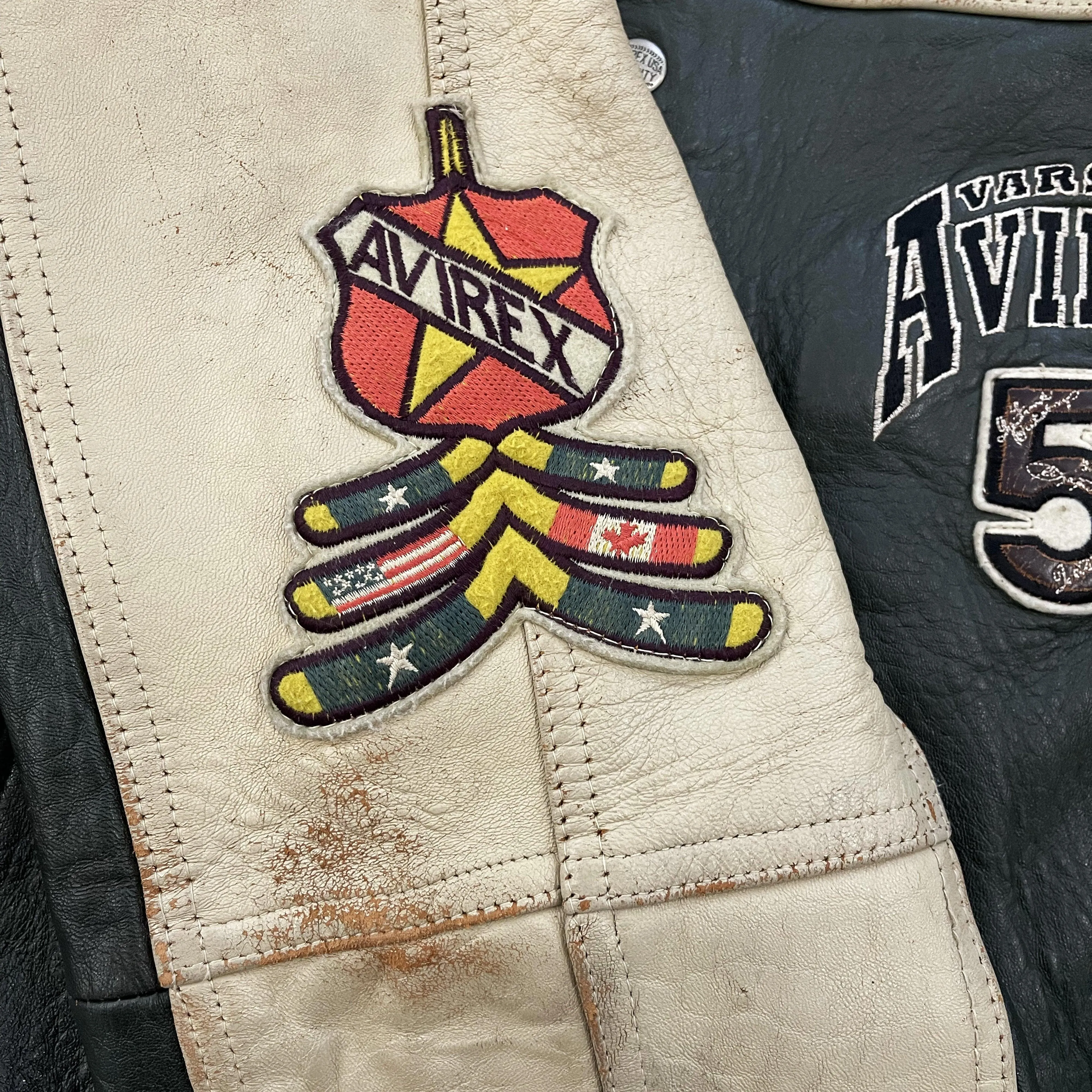 Avirex Leather College Jacket