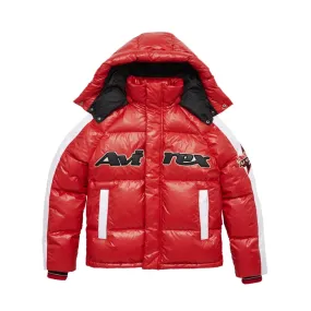 Avirex Red Hooded Parka Jacket for Men AVF201O47-931