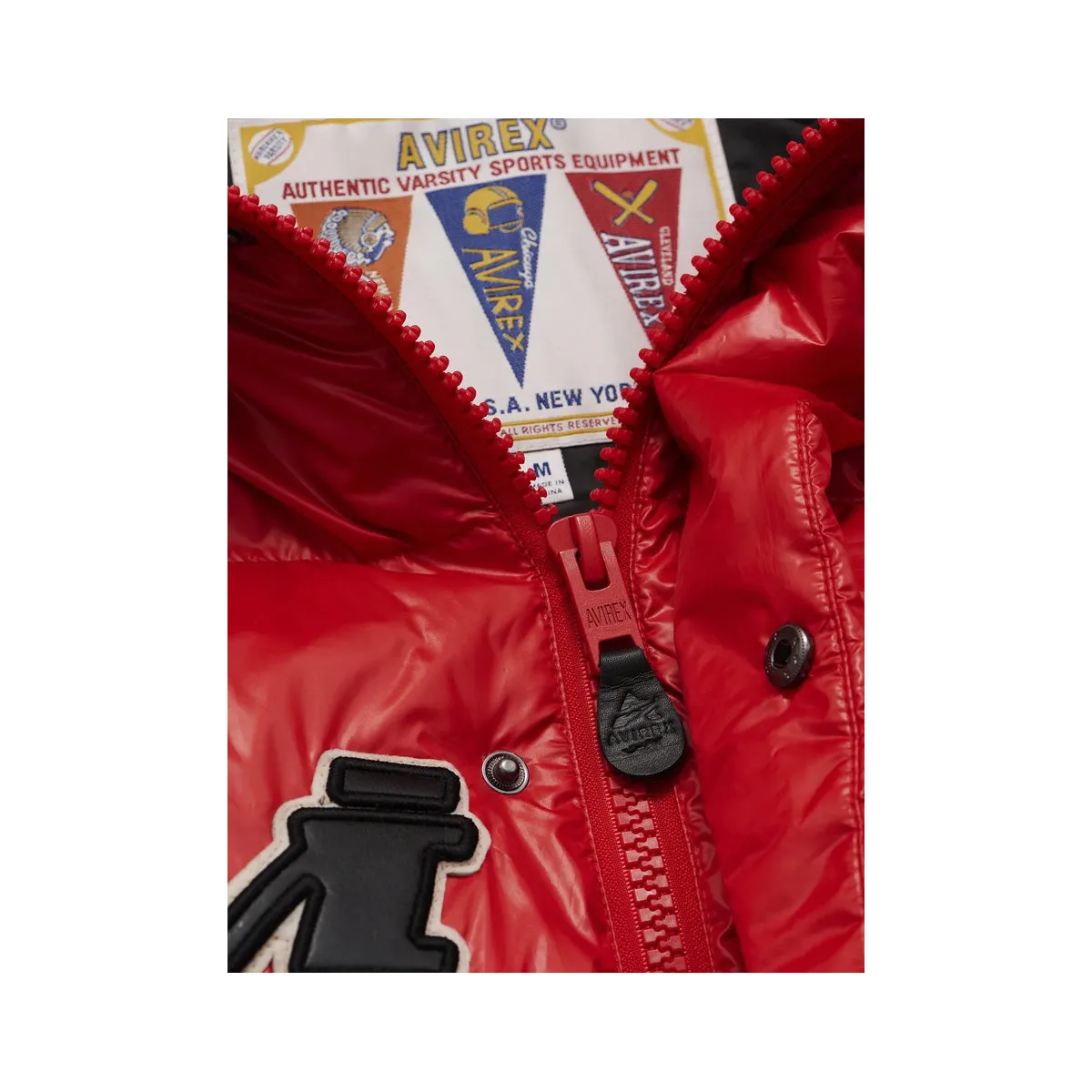 Avirex Red Hooded Parka Jacket for Men AVF201O47-931