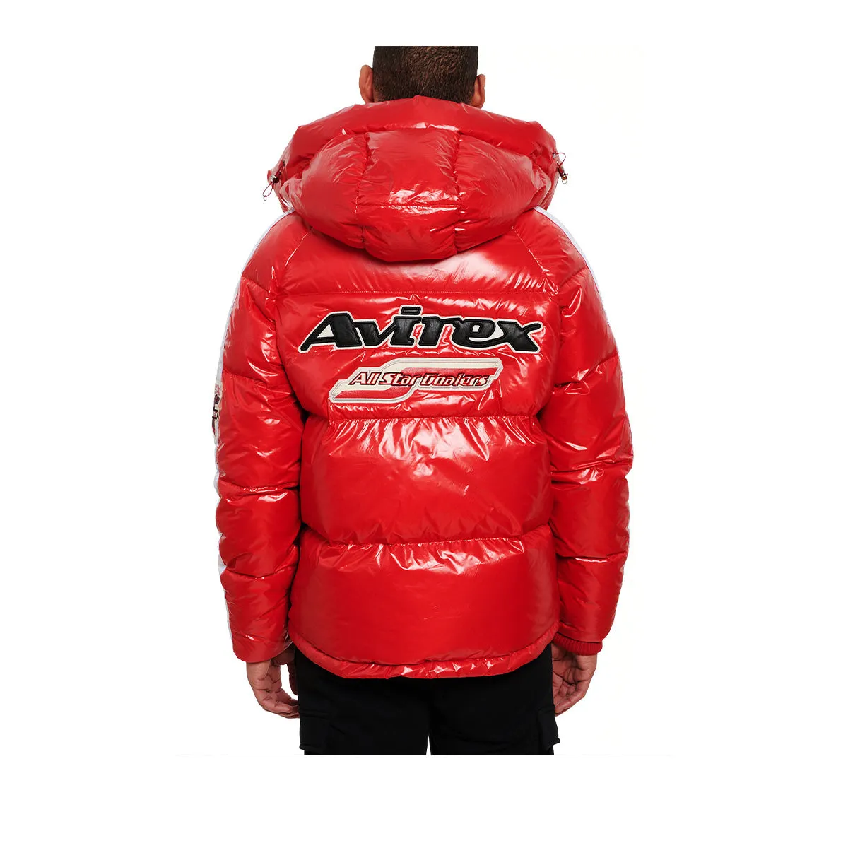 Avirex Red Hooded Parka Jacket for Men AVF201O47-931