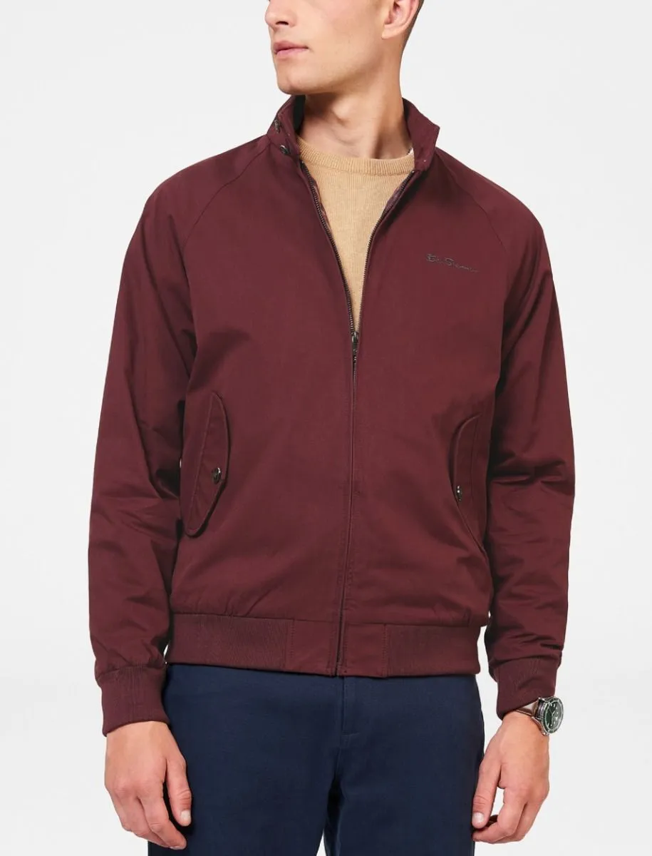 Aubergine Casual Harrington Jacket by Ben Sherman