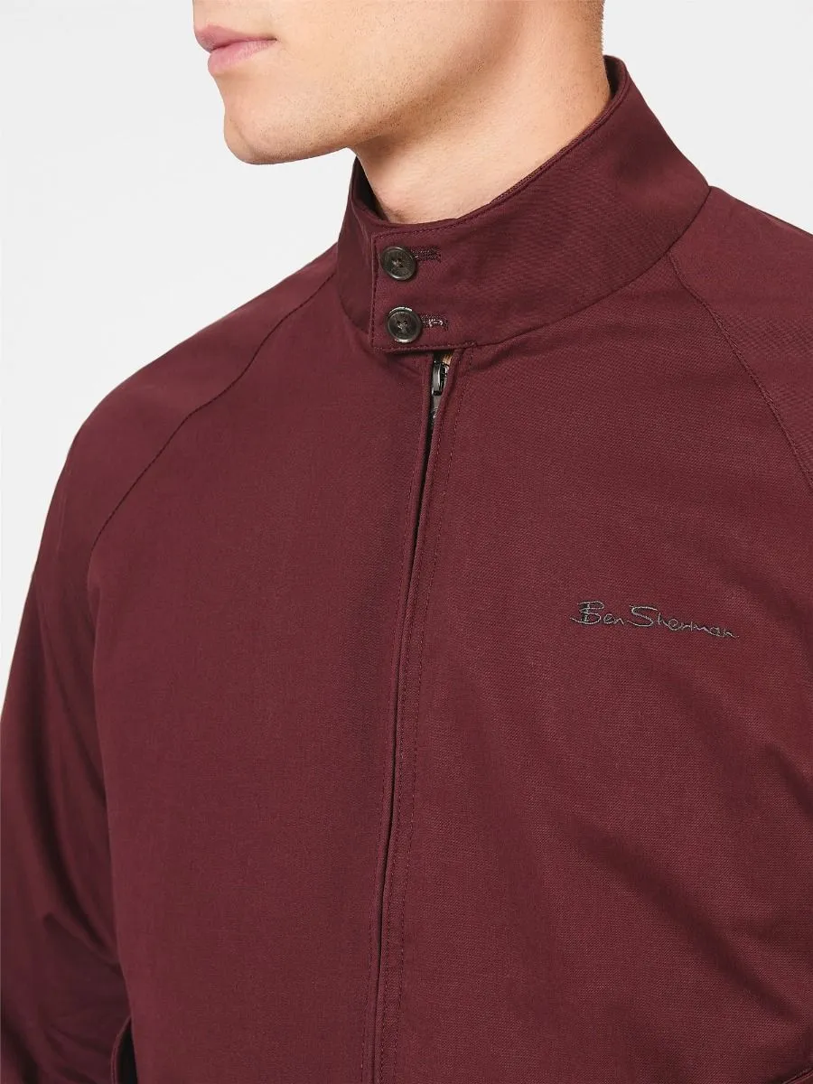 Aubergine Casual Harrington Jacket by Ben Sherman