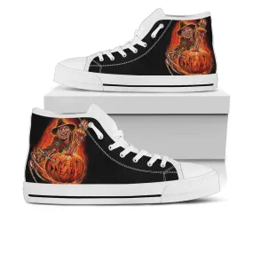 Black Freddy Krueger Sweet Dreams Printed High Top Sneakers