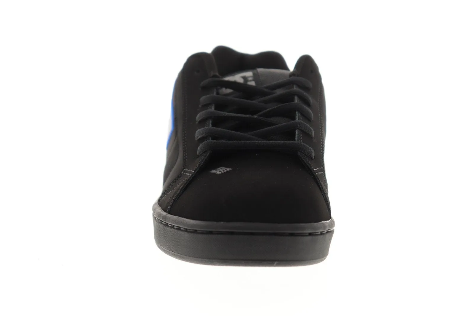 Black Nubuck Leather Skate Sneakers for Men - DC Net 302361