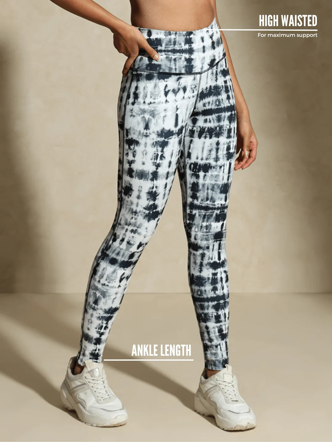 Luxury Black Shibori Leggings