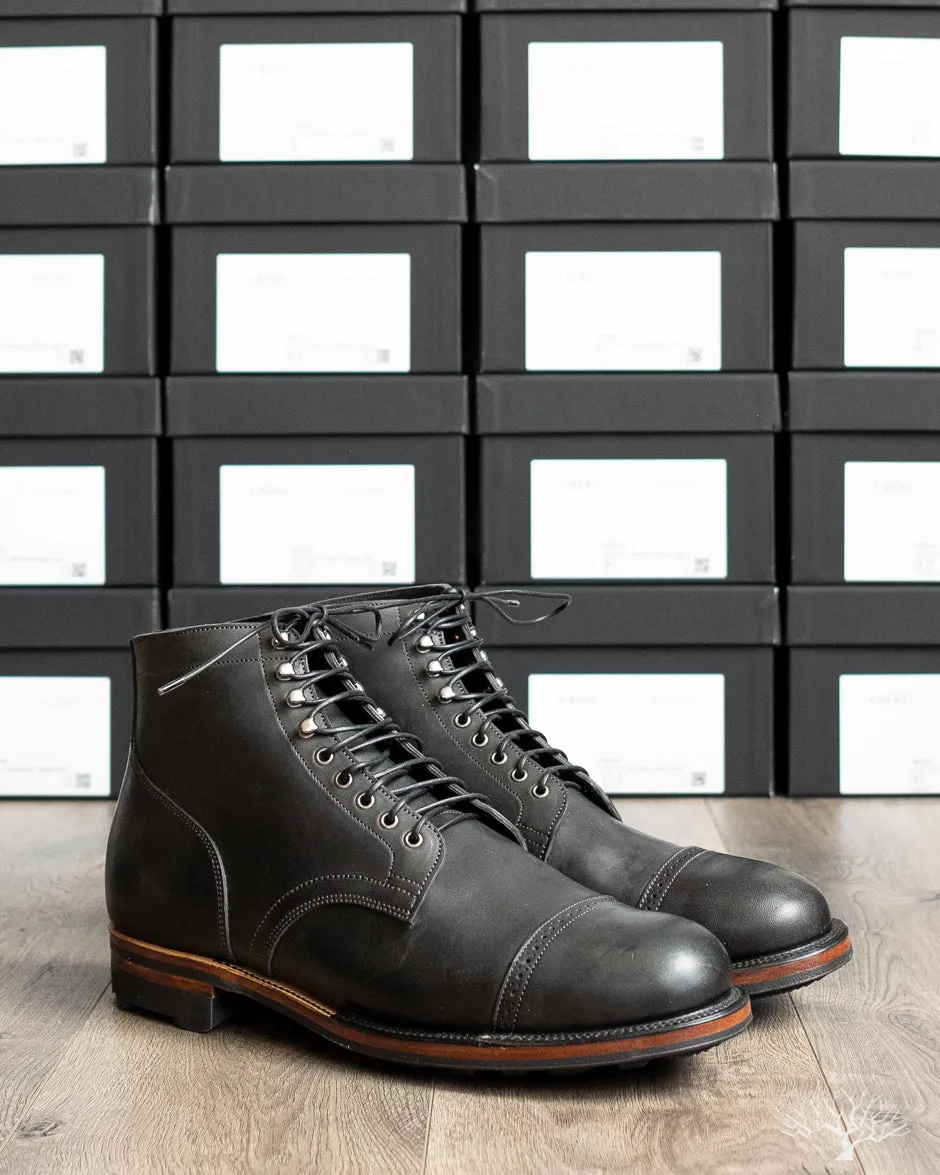 Black Waxed Horsebutt Service Boot - 2030