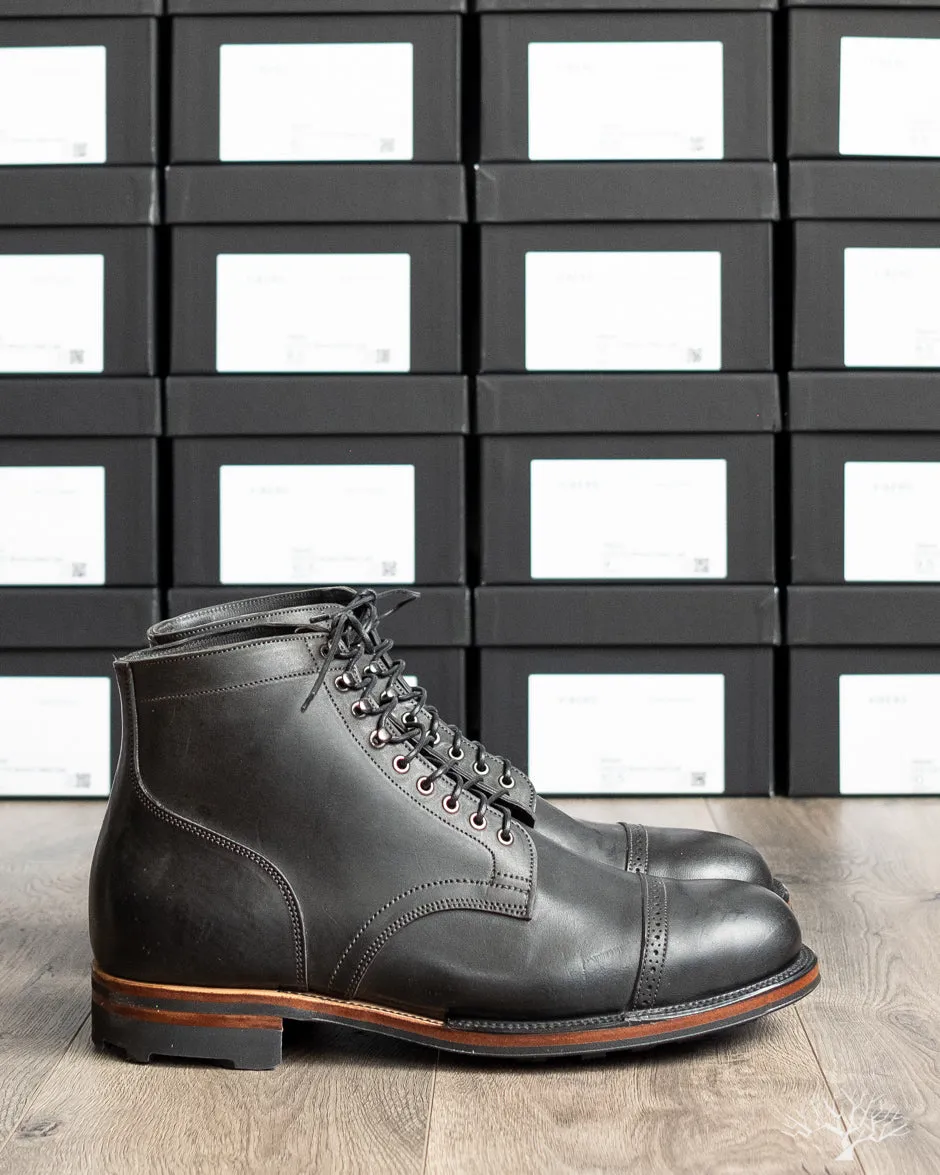 Black Waxed Horsebutt Service Boot - 2030