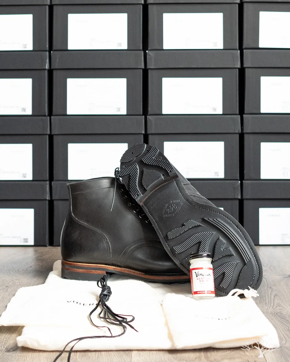 Black Waxed Horsebutt Service Boot - 2030