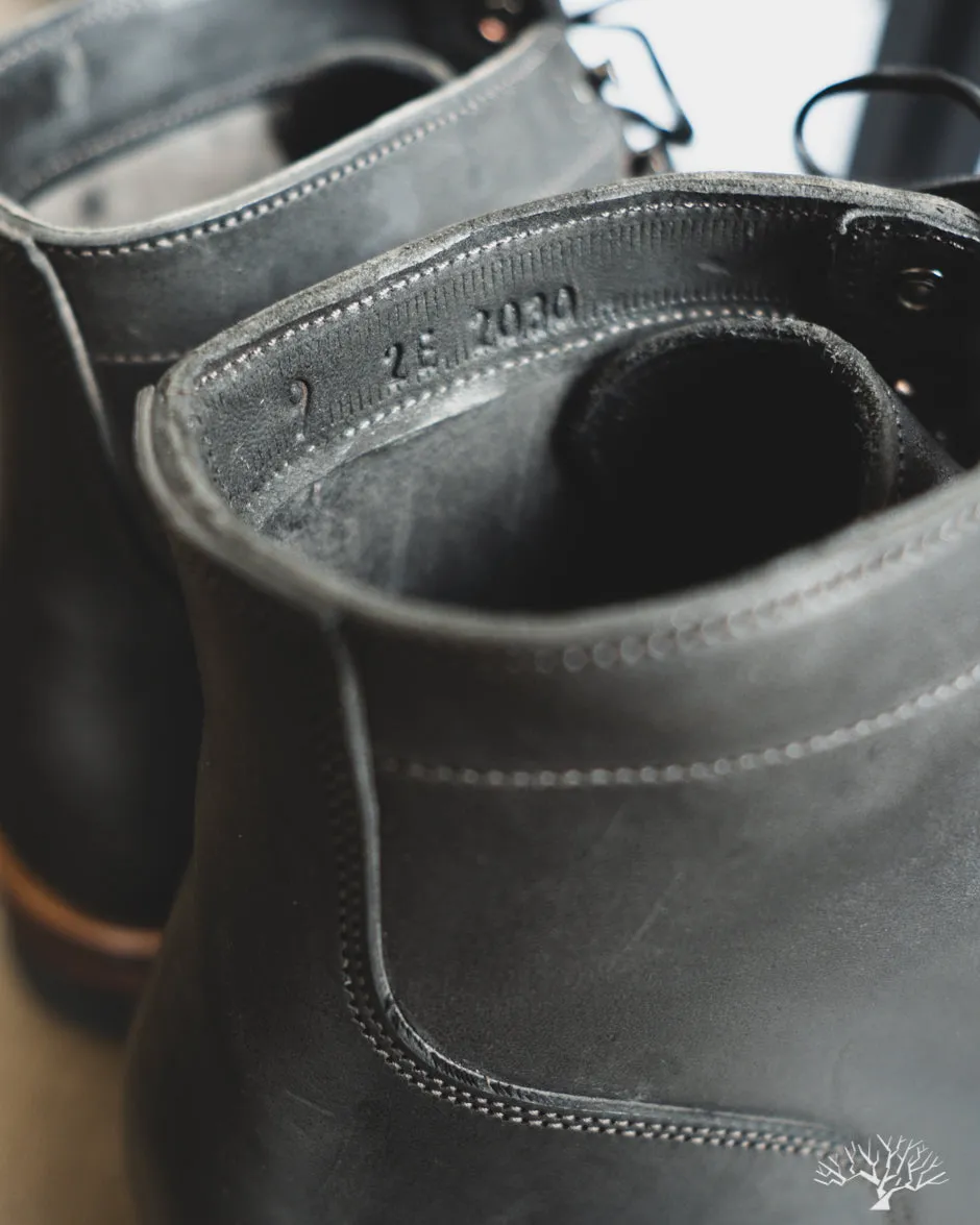 Black Waxed Horsebutt Service Boot - 2030