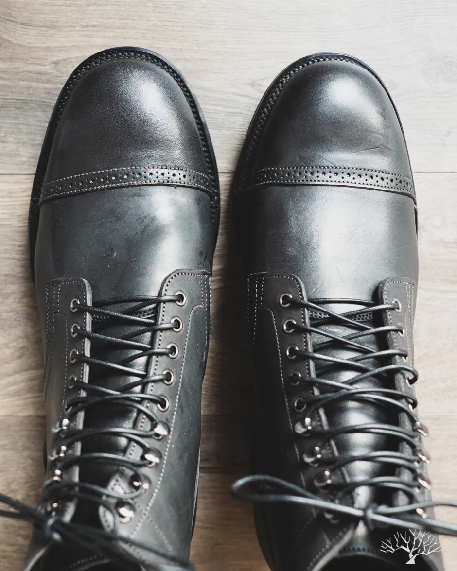 Black Waxed Horsebutt Service Boot - 2030