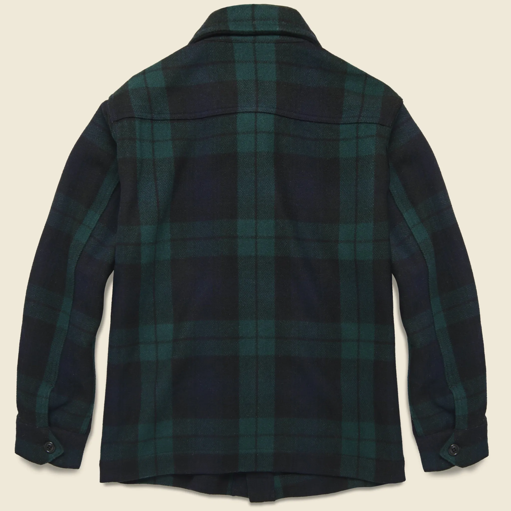 Wool Chore Jacket - Black/Green by Blackwatch