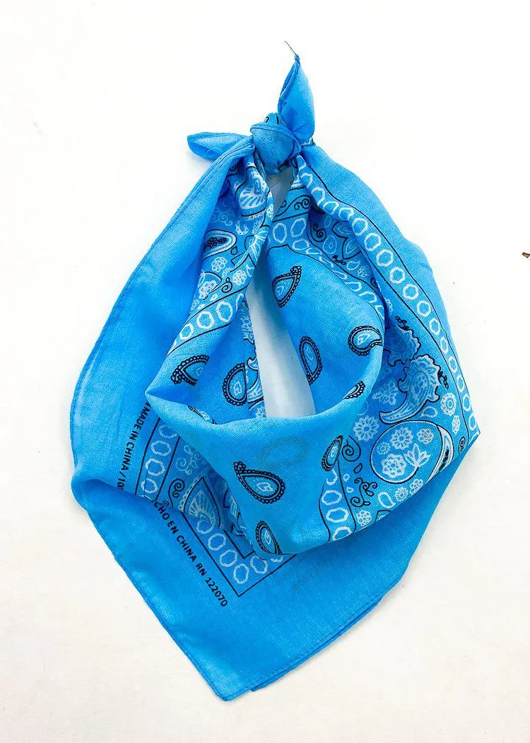 Blue Bandana Scarf