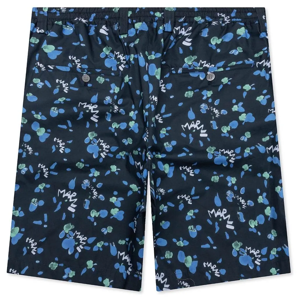 Ink Blue Poplin Shorts