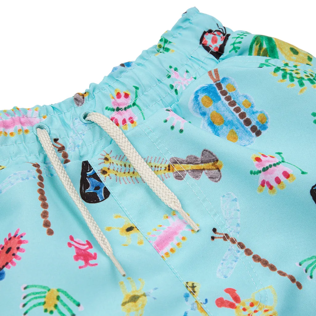 Bobo Choses Child Funny Insects Swim Shorts Aqua Blue