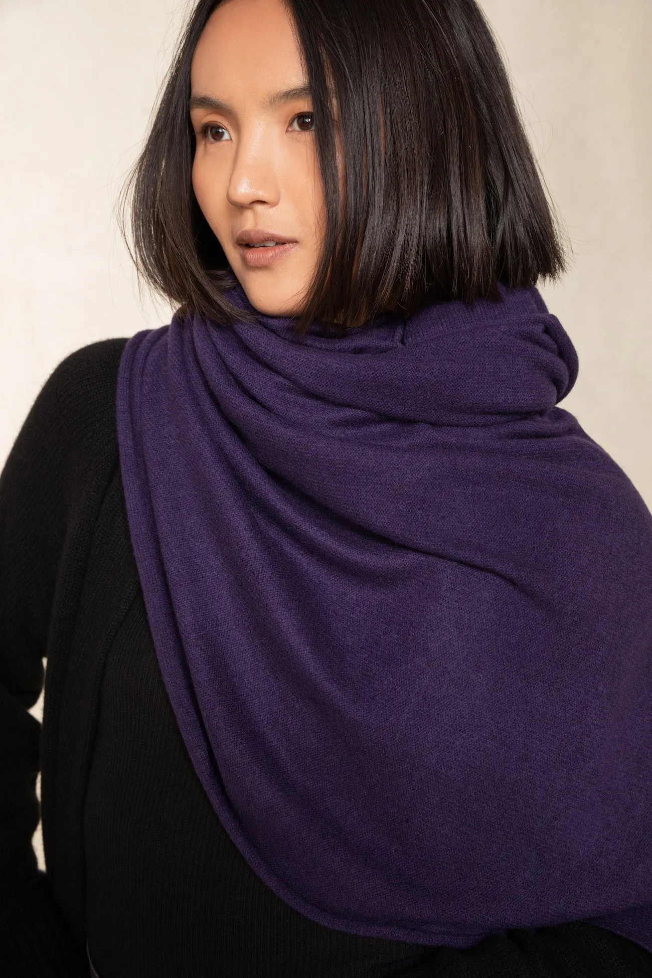 Cashmere Ribbed Scarf - BONNIE