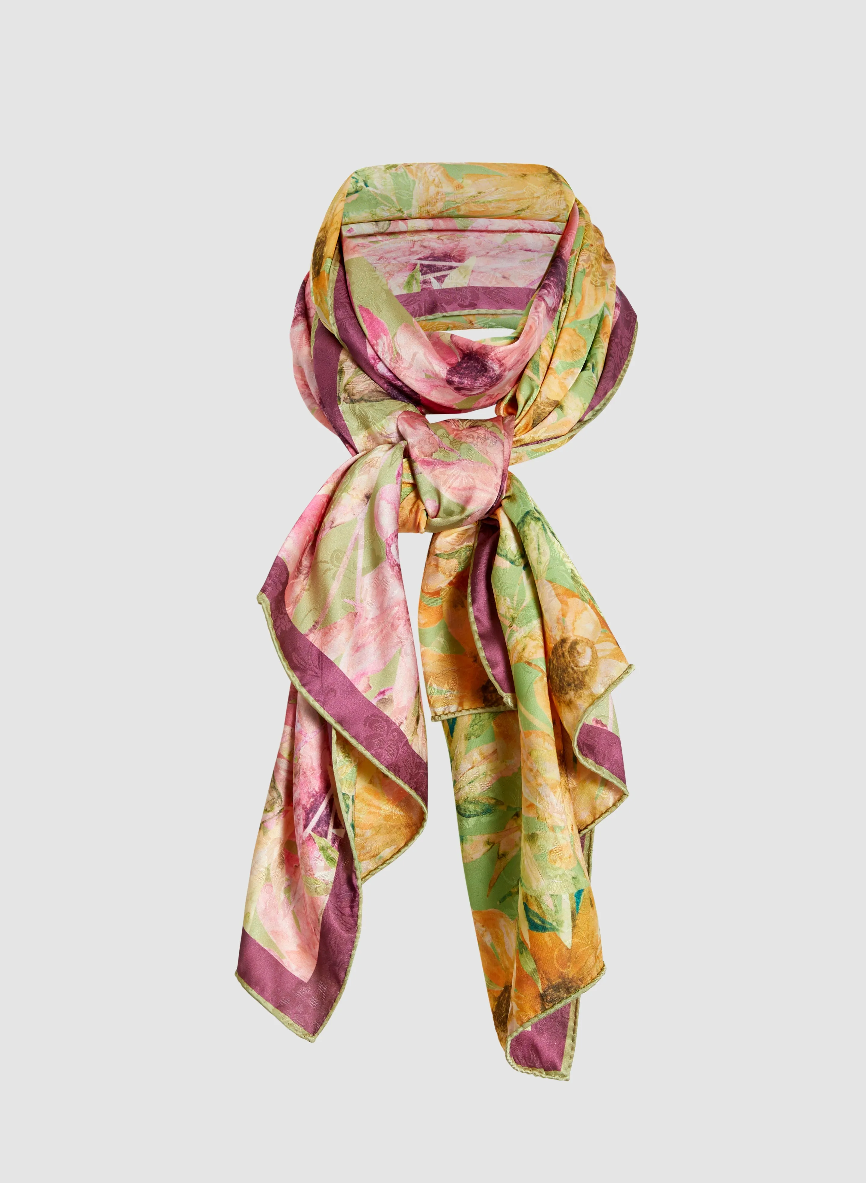 Botanical Pattern Long Scarf