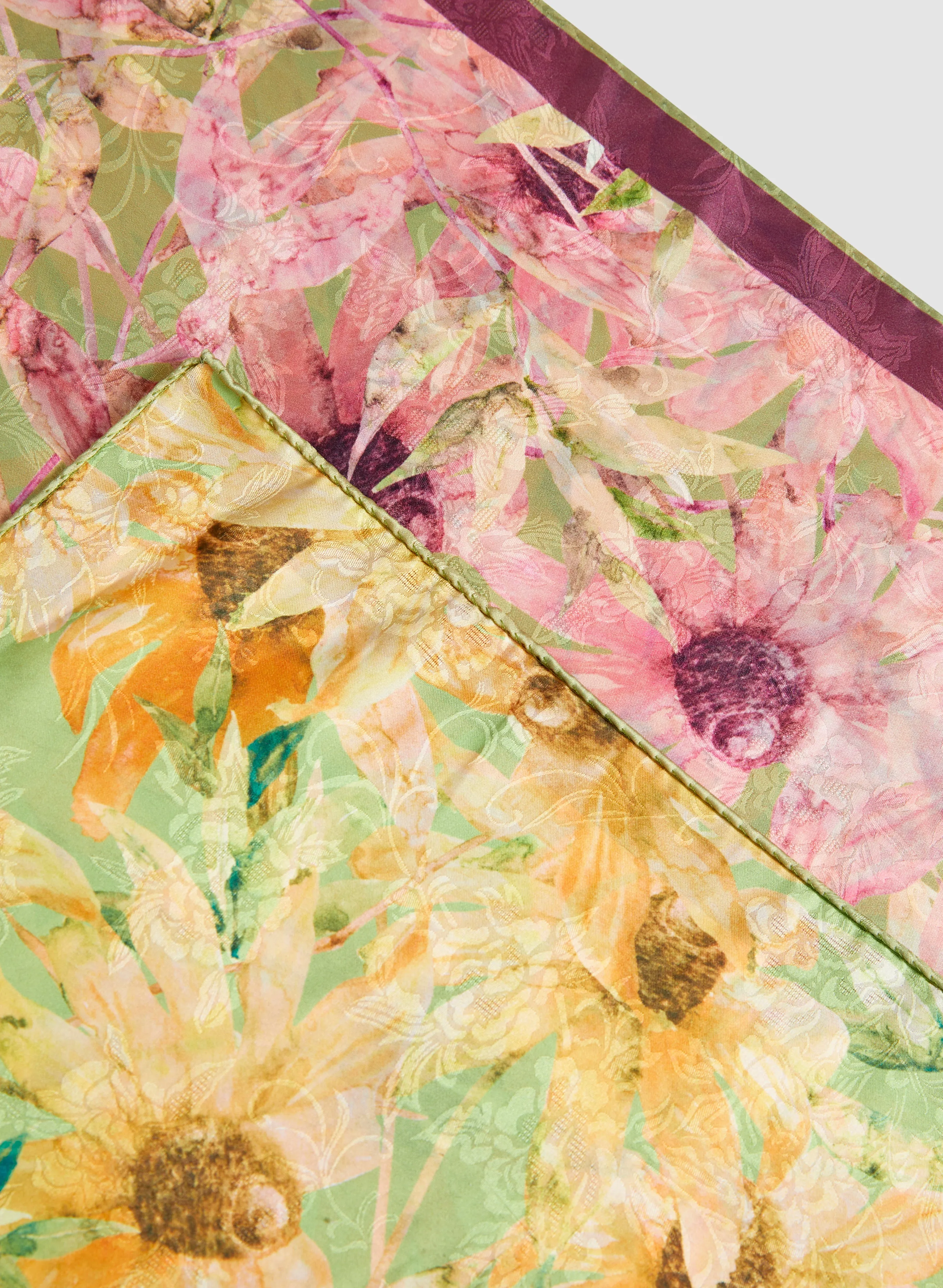 Botanical Pattern Long Scarf