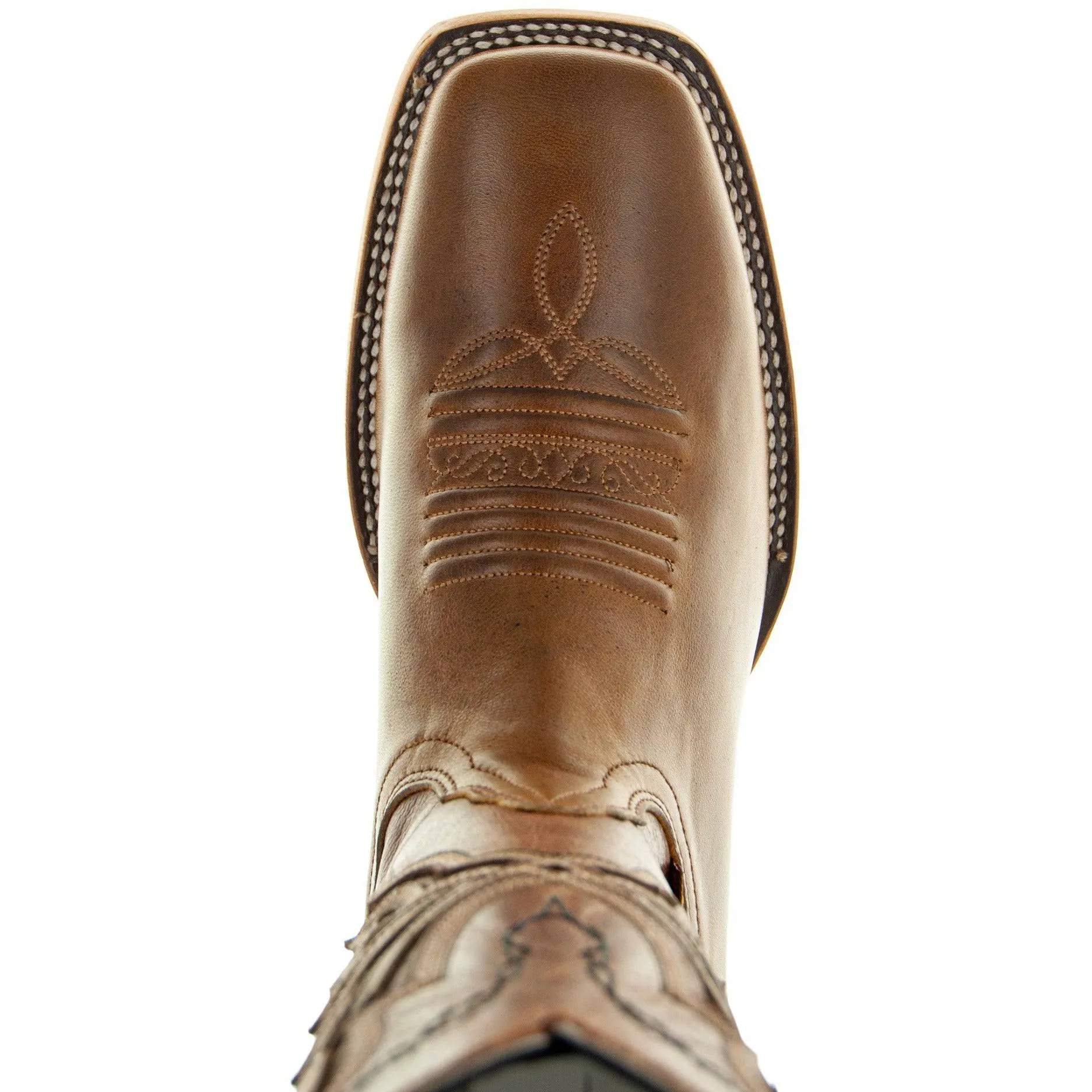 Broad Square Toe Cowboy Boots | Men's Western Wide Toe Boots (H50028)