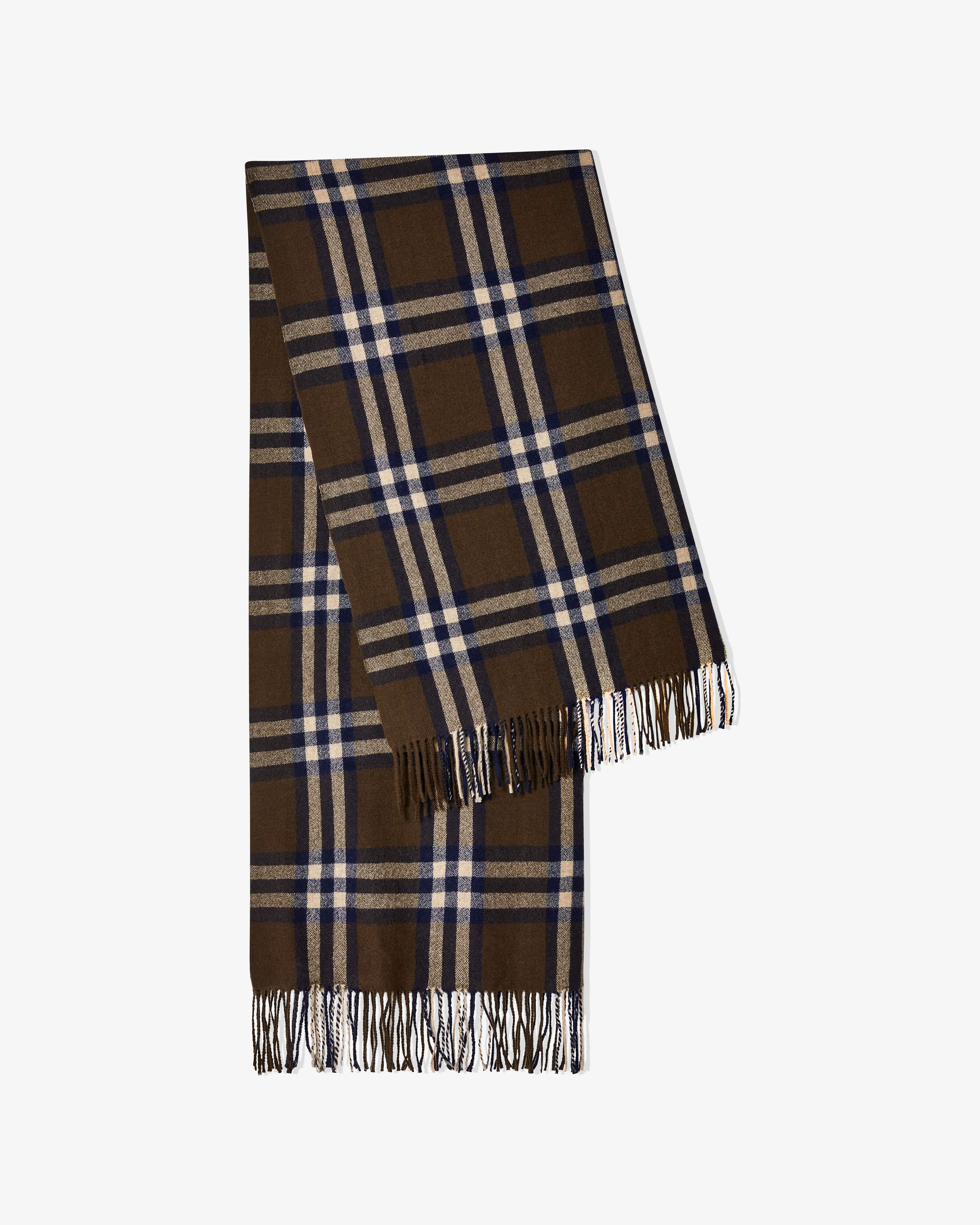 Brown Check Men's Scarf by Undercover.