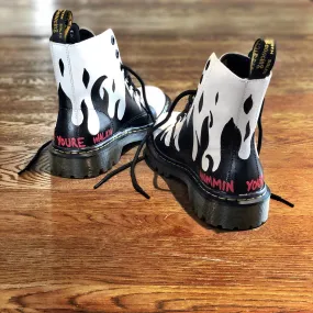 'BURNT' PAINTED BOOTS