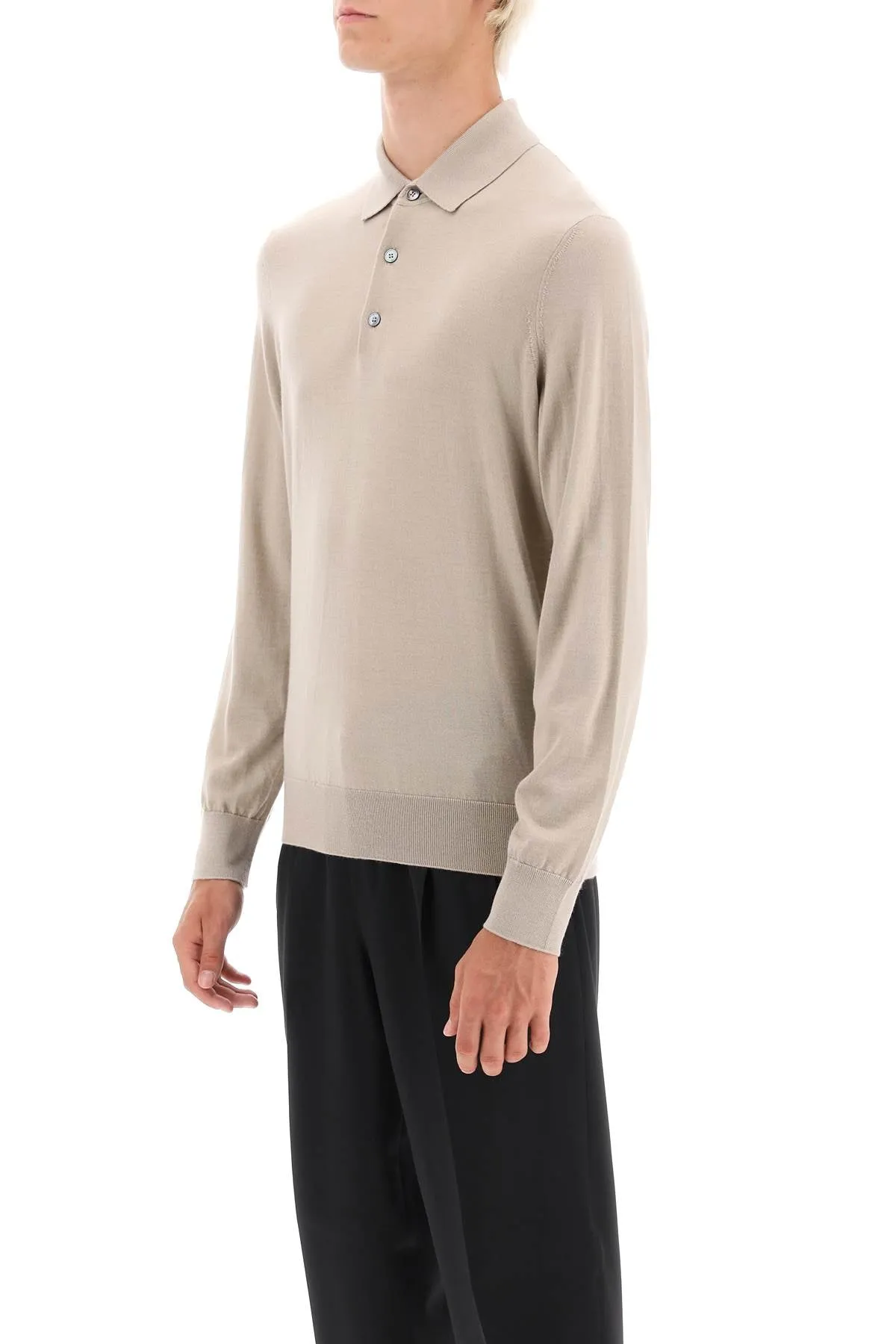 Cashseta Polo Sweater - > Cashmere Polo Sweatshirt