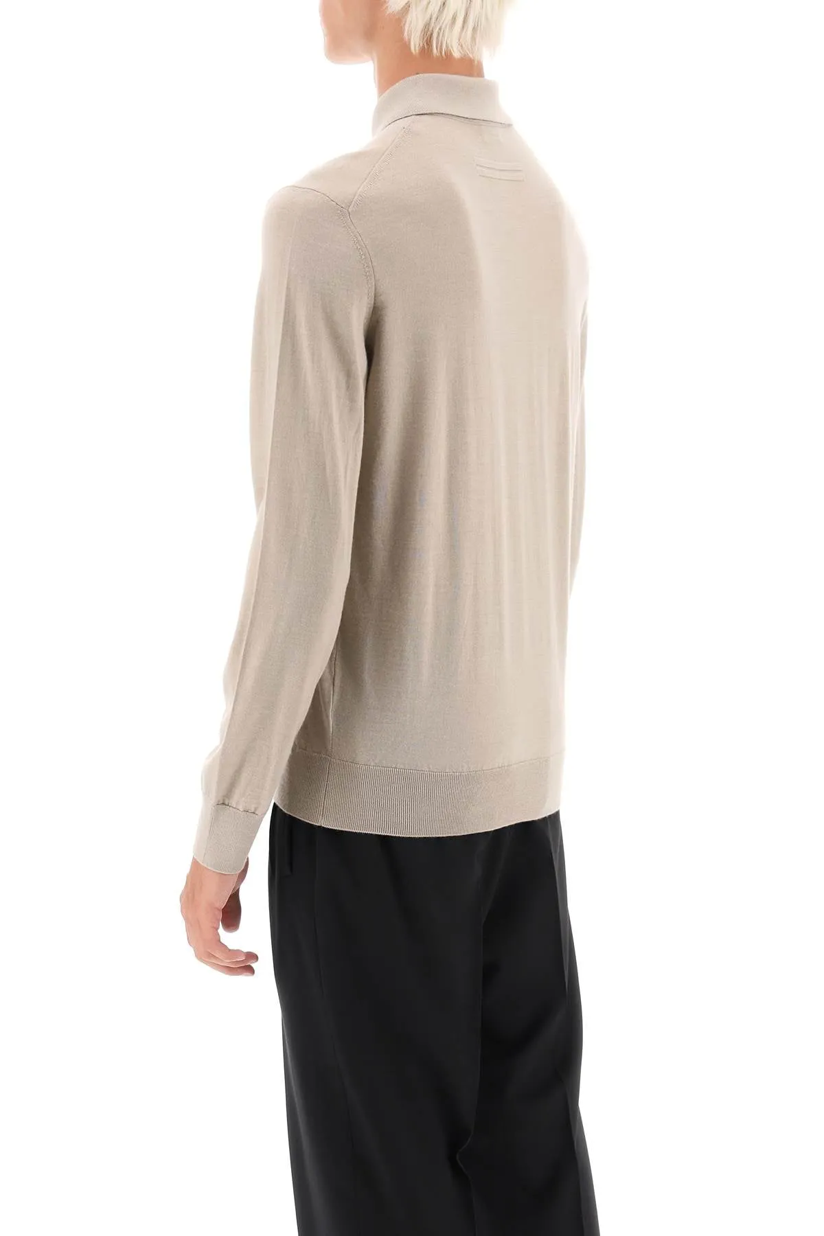 Cashseta Polo Sweater - > Cashmere Polo Sweatshirt