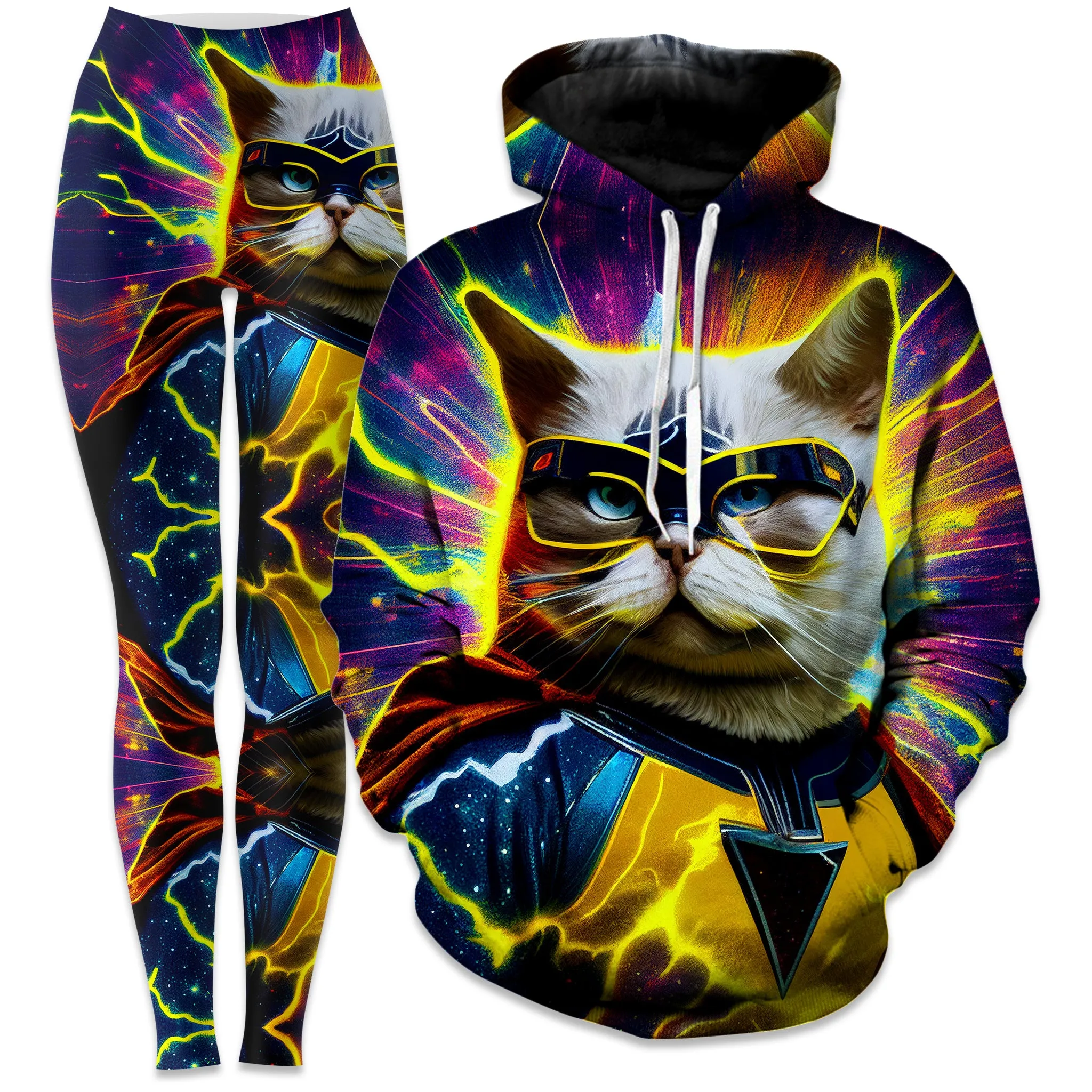 Cat Hero Hoodie Leggings Set