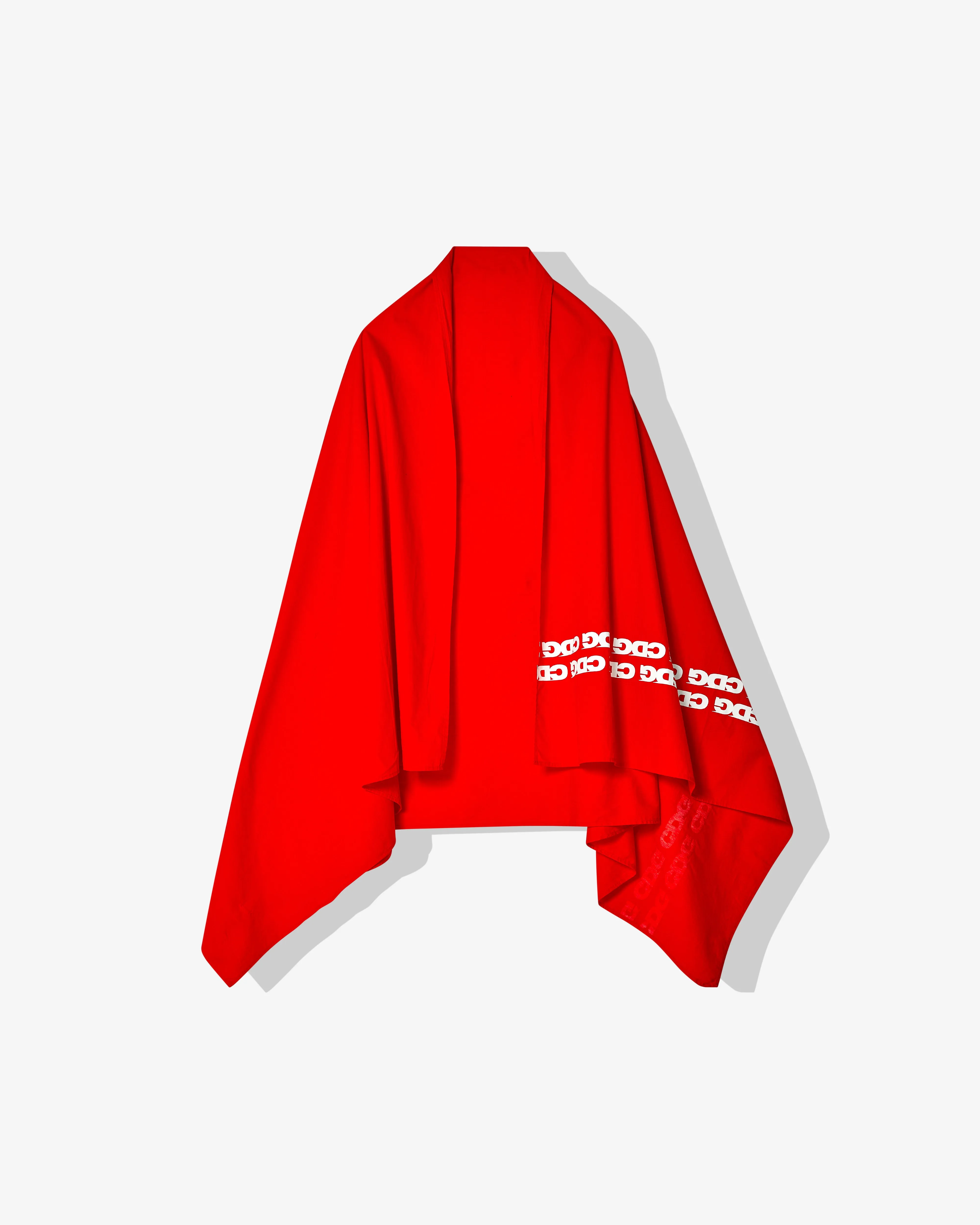 CDG Airline Print Stole Red