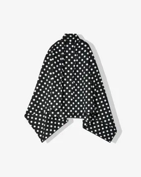 CDG Polka Dot Airline Print Stole in Black