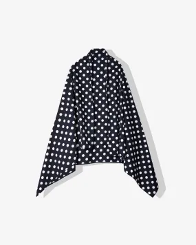 CDG Polka Dot Airline Print Stole Navy