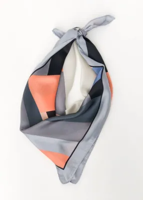 Color block coral scarf