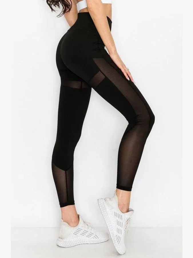 Contour Mesh Leggings