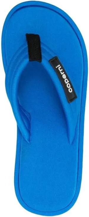 Coperni logo wedge sandals in blue color